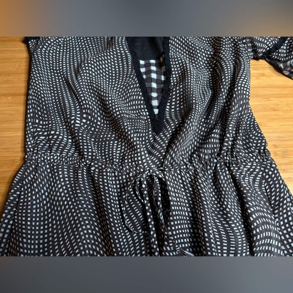 EUC Jonathan Simkhai- Swim Smocked Mixed Mini Dress. Size XS - Picture 9 of 10